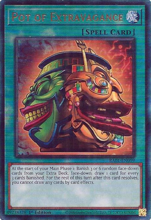 Pot of Extravagance [RA01-EN059] Prismatic Ultimate Rare | Gaming Infinity