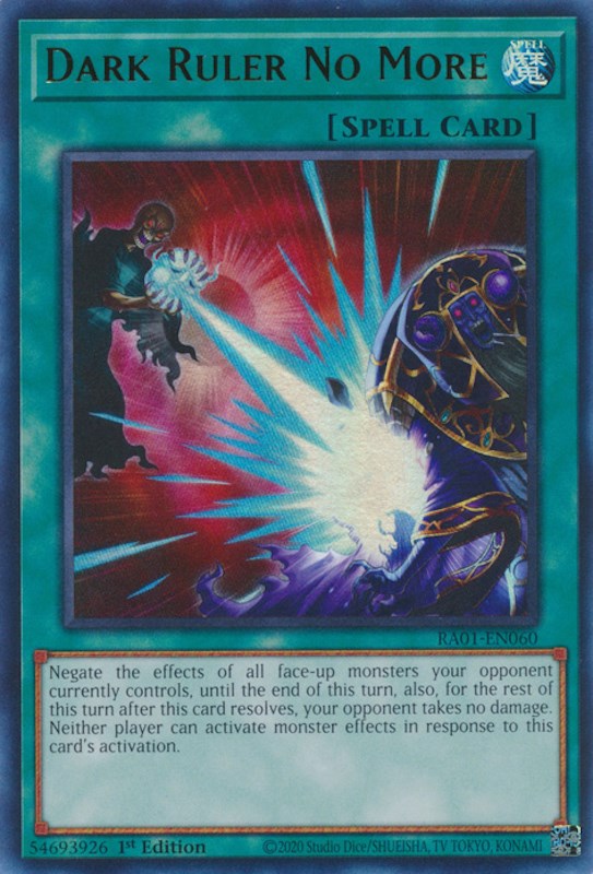 Dark Ruler No More [RA01-EN060] Ultra Rare | Gaming Infinity
