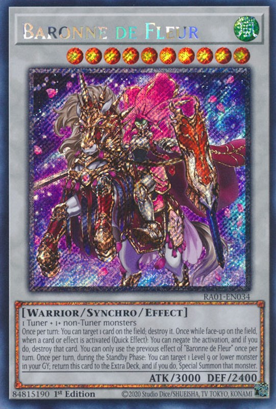 Baronne de Fleur [RA01-EN034] Platinum Secret Rare | Gaming Infinity