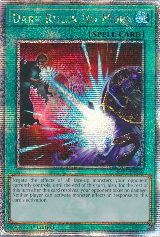 Dark Ruler No More [RA01-EN060] Quarter Century Secret Rare | Gaming Infinity
