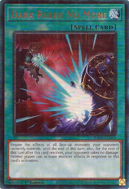 Dark Ruler No More [RA01-EN060] Prismatic Ultimate Rare | Gaming Infinity