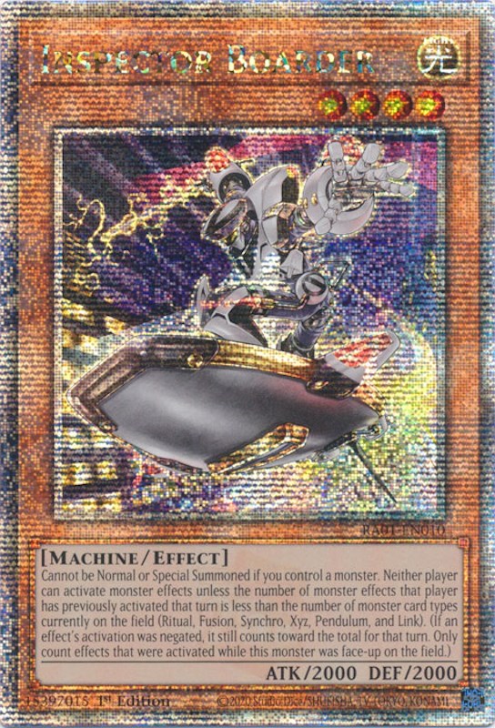 Inspector Boarder [RA01-EN010] Quarter Century Secret Rare | Gaming Infinity
