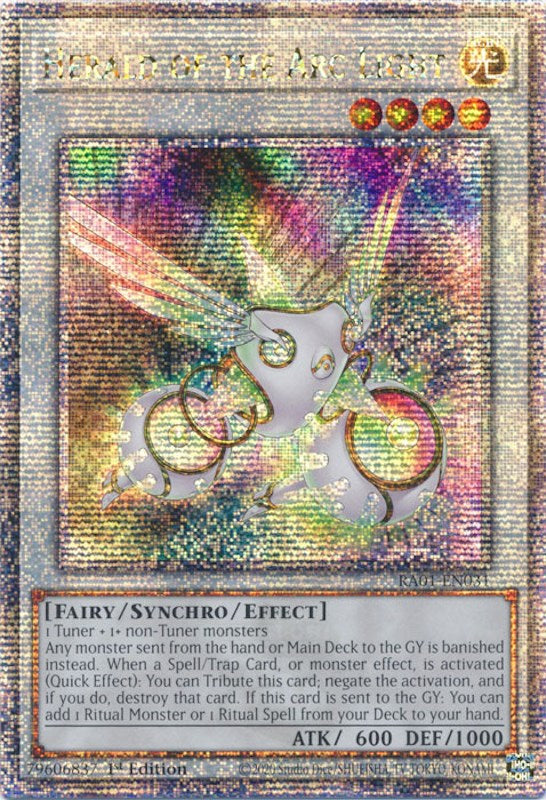 Herald of the Arc Light [RA01-EN031] Quarter Century Secret Rare | Gaming Infinity