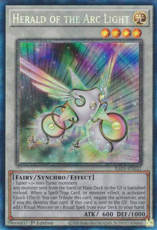 Herald of the Arc Light [RA01-EN031] Prismatic Collector's Rare | Gaming Infinity