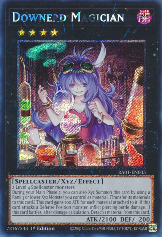 Downerd Magician [RA01-EN035] Platinum Secret Rare | Gaming Infinity