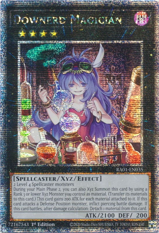 Downerd Magician [RA01-EN035] Quarter Century Secret Rare | Gaming Infinity