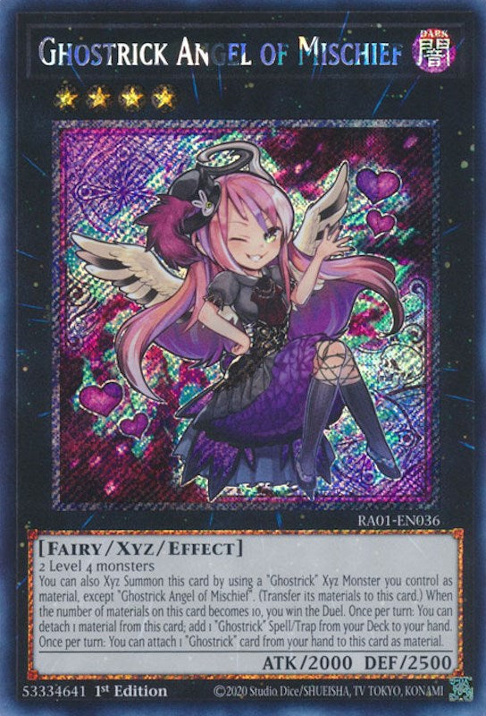 Ghostrick Angel of Mischief [RA01-EN036] Platinum Secret Rare | Gaming Infinity