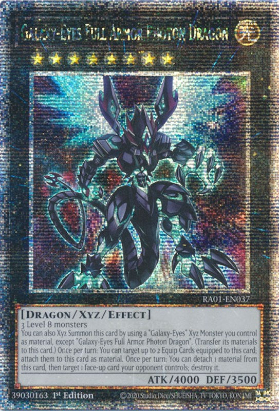 Galaxy-Eyes Full Armor Photon Dragon [RA01-EN037] Quarter Century Secret Rare | Gaming Infinity