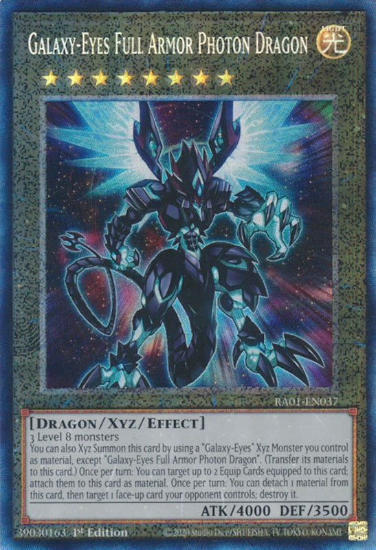 Galaxy-Eyes Full Armor Photon Dragon [RA01-EN037] Prismatic Collector's Rare | Gaming Infinity