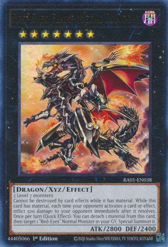 Red-Eyes Flare Metal Dragon [RA01-EN038] Ultra Rare | Gaming Infinity