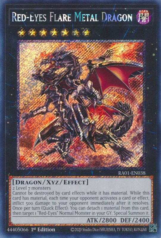 Red-Eyes Flare Metal Dragon [RA01-EN038] Platinum Secret Rare | Gaming Infinity