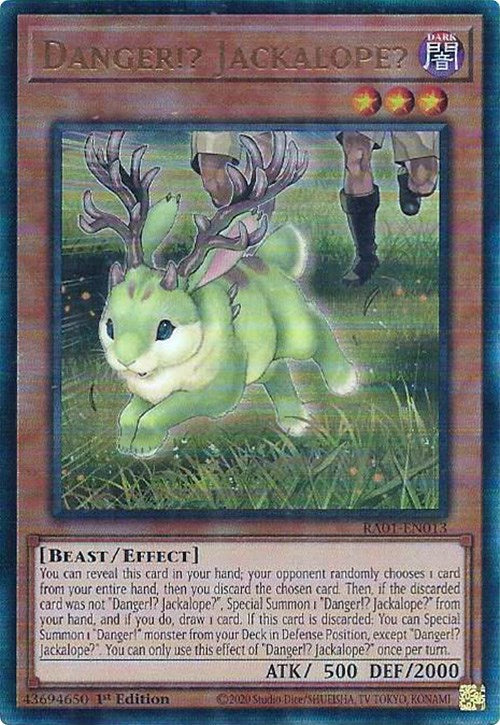 Danger!? Jackalope? [RA01-EN013] Prismatic Ultimate Rare | Gaming Infinity