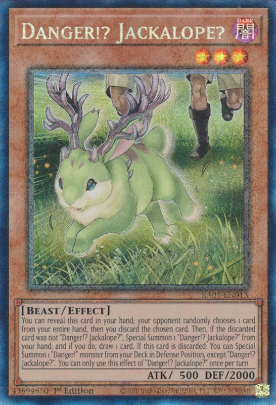 Danger!? Jackalope? [RA01-EN013] Prismatic Collector's Rare | Gaming Infinity