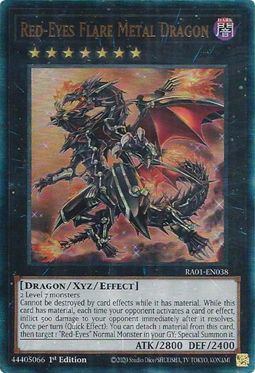 Red-Eyes Flare Metal Dragon [RA01-EN038] Prismatic Ultimate Rare | Gaming Infinity