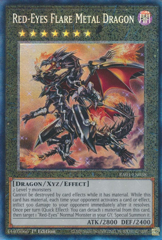 Red-Eyes Flare Metal Dragon [RA01-EN038] Prismatic Collector's Rare | Gaming Infinity