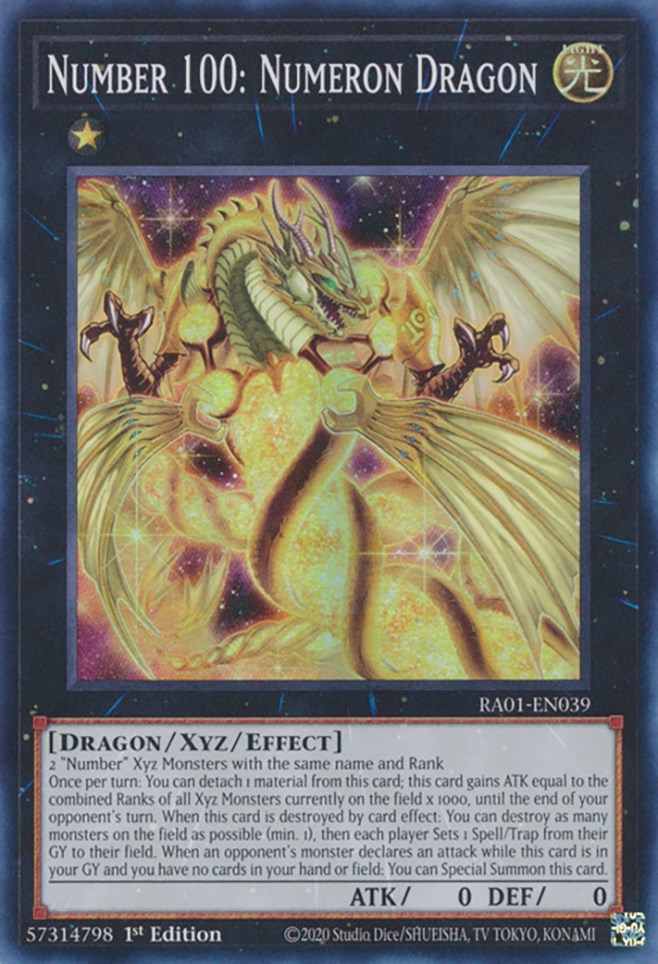 Number 100: Numeron Dragon [RA01-EN039] Super Rare | Gaming Infinity