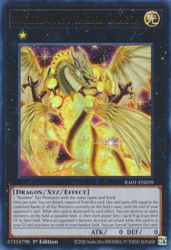 Number 100: Numeron Dragon [RA01-EN039] Ultra Rare | Gaming Infinity