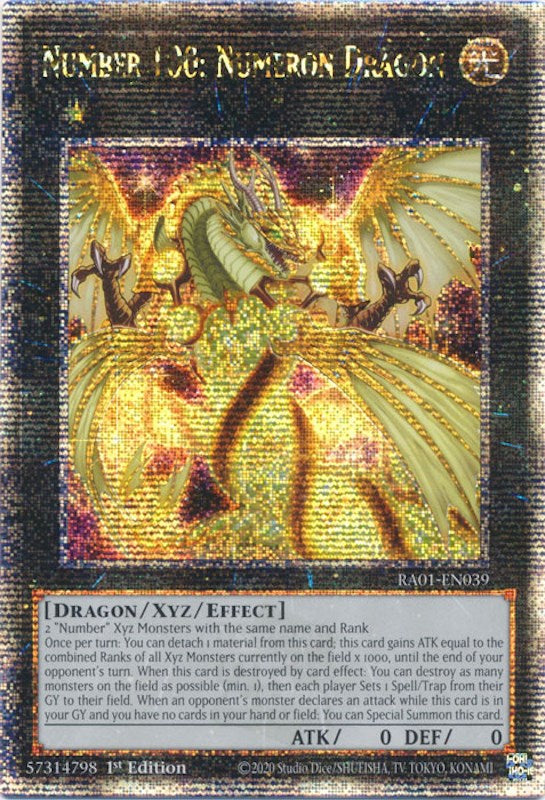 Number 100: Numeron Dragon [RA01-EN039] Quarter Century Secret Rare | Gaming Infinity