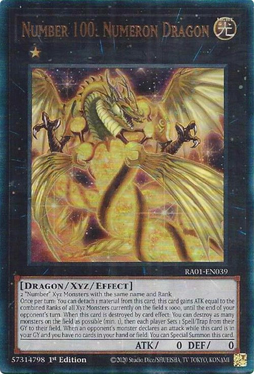 Number 100: Numeron Dragon [RA01-EN039] Prismatic Ultimate Rare | Gaming Infinity