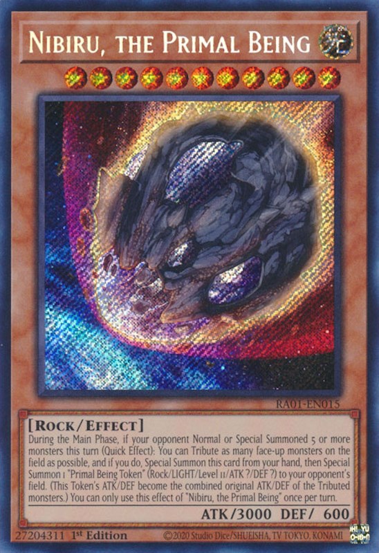 Nibiru, the Primal Being [RA01-EN015] Secret Rare | Gaming Infinity