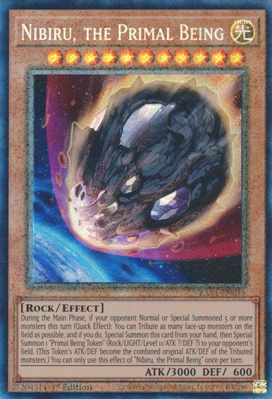 Nibiru, the Primal Being [RA01-EN015] Prismatic Collector's Rare | Gaming Infinity