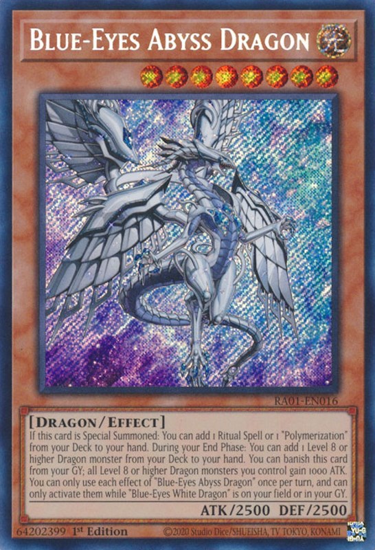 Blue-Eyes Abyss Dragon [RA01-EN016] Secret Rare | Gaming Infinity