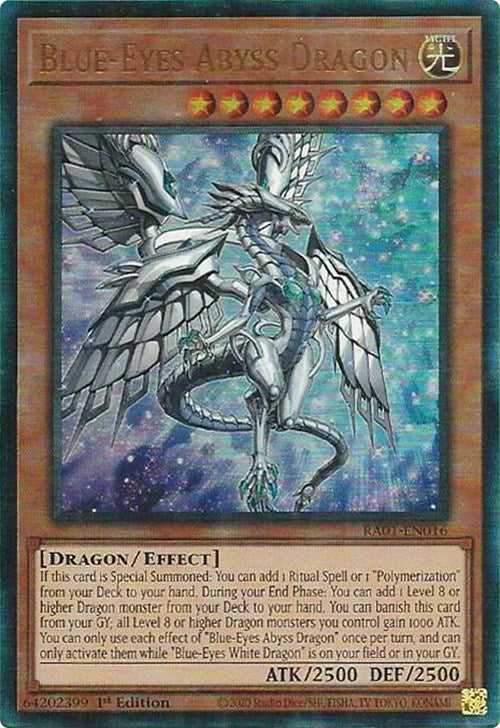 Blue-Eyes Abyss Dragon [RA01-EN016] Prismatic Ultimate Rare | Gaming Infinity