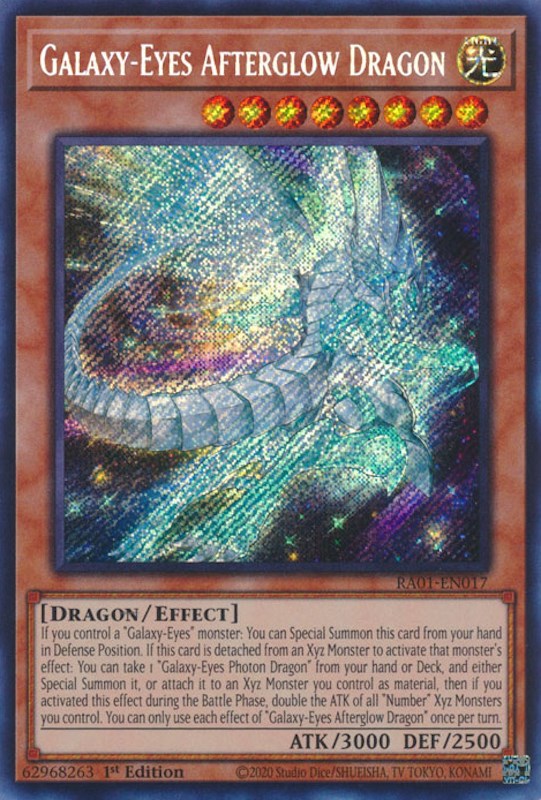 Galaxy-Eyes Afterglow Dragon [RA01-EN017] Secret Rare | Gaming Infinity