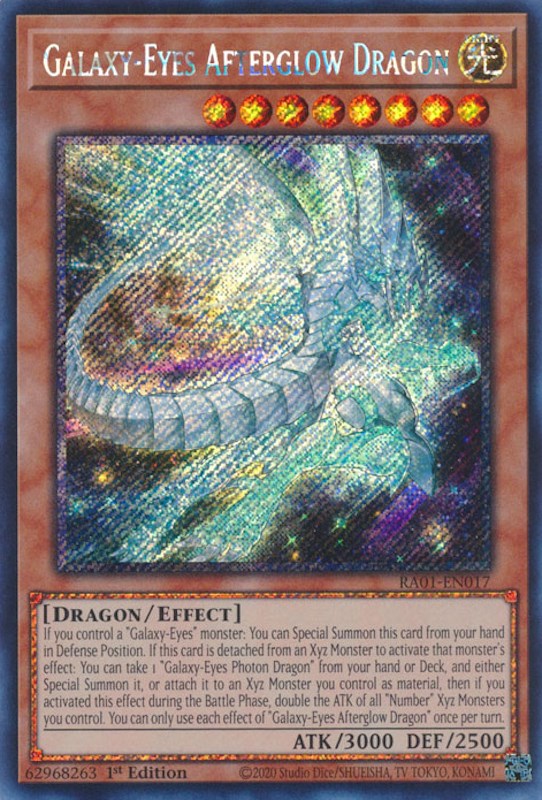 Galaxy-Eyes Afterglow Dragon [RA01-EN017] Platinum Secret Rare | Gaming Infinity