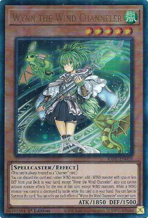 Wynn the Wind Channeler [RA01-EN018] Prismatic Ultimate Rare | Gaming Infinity