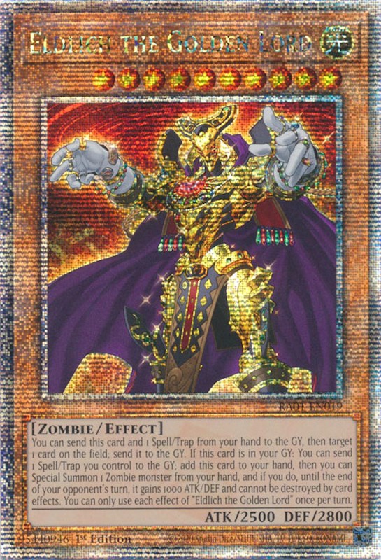 Eldlich the Golden Lord [RA01-EN019] Quarter Century Secret Rare | Gaming Infinity