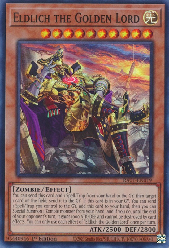 Eldlich the Golden Lord (Alternate Art) [RA01-EN019] Super Rare | Gaming Infinity