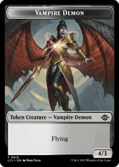 Vampire // Vampire Demon Double-Sided Token [The Lost Caverns of Ixalan Tokens] | Gaming Infinity