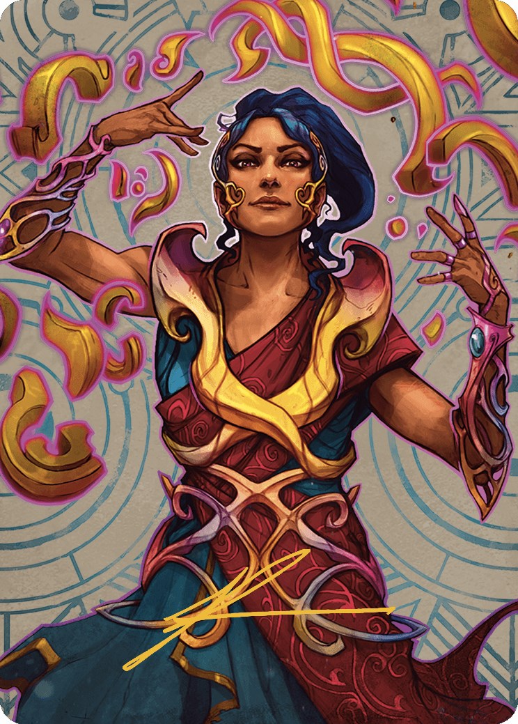 Saheeli, the Sun's Brilliance Art Card (Gold-Stamped Signature) [The Lost Caverns of Ixalan Art Series] | Gaming Infinity