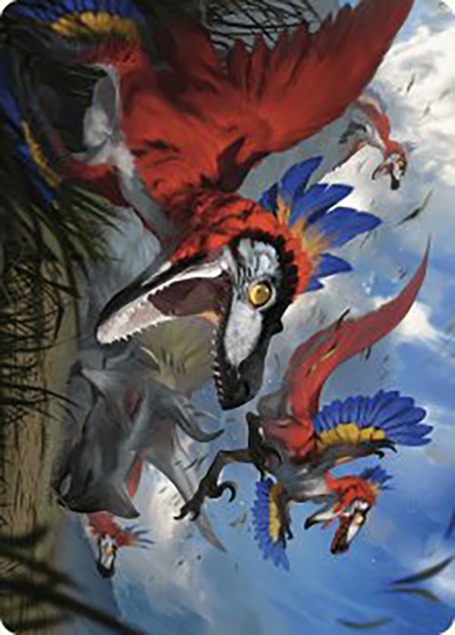 Wrathful Raptors Art Card [The Lost Caverns of Ixalan Art Series] | Gaming Infinity