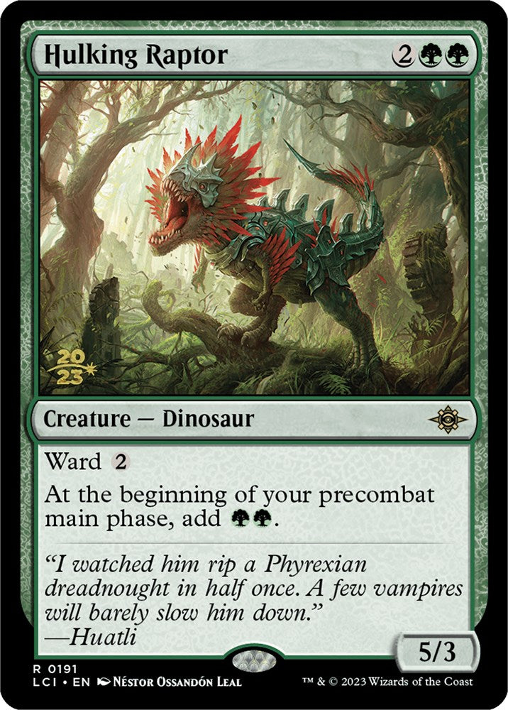 Hulking Raptor [The Lost Caverns of Ixalan Prerelease Cards] | Gaming Infinity