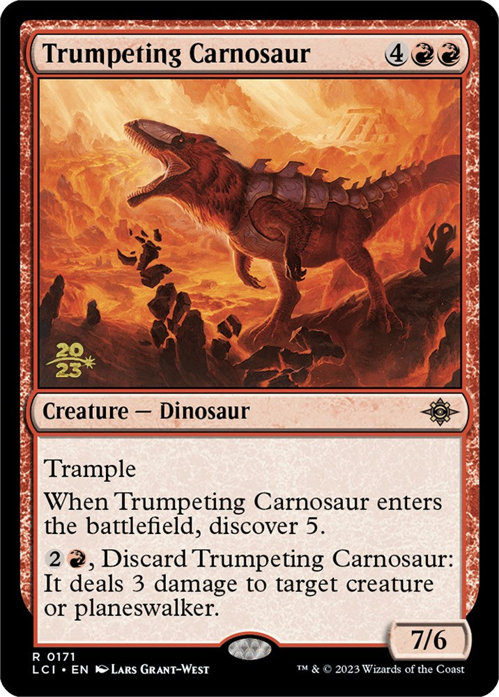 Trumpeting Carnosaur [The Lost Caverns of Ixalan Prerelease Cards] | Gaming Infinity