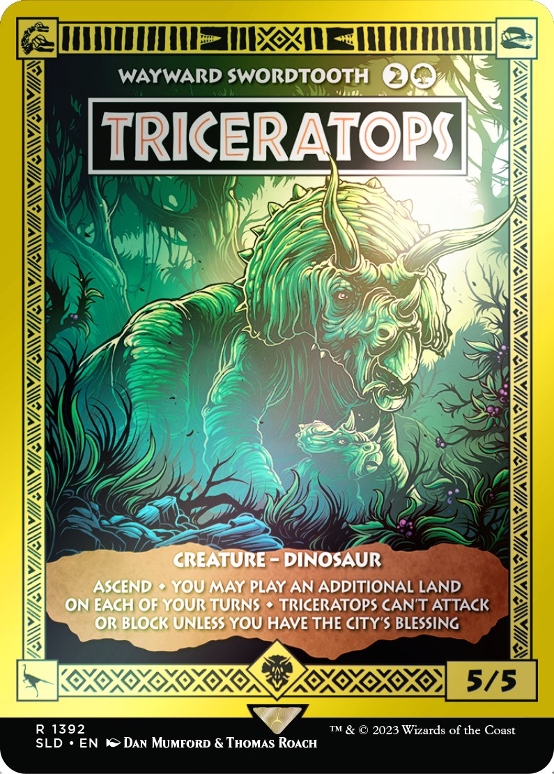 Triceratops - Wayward Swordtooth (Rainbow Foil) [Secret Lair Drop Series] | Gaming Infinity