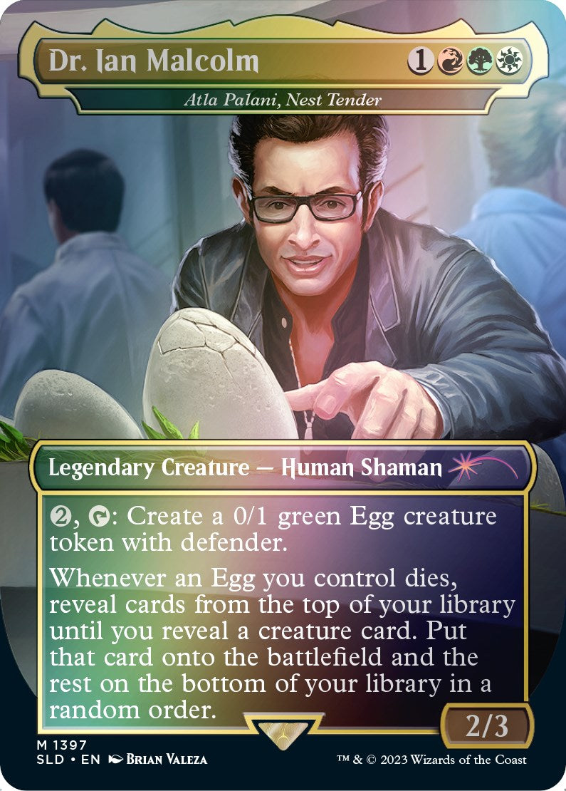 Dr. Ian Malcolm - Atla Palani, Nest Tender (Rainbow Foil) [Secret Lair Drop Series] | Gaming Infinity