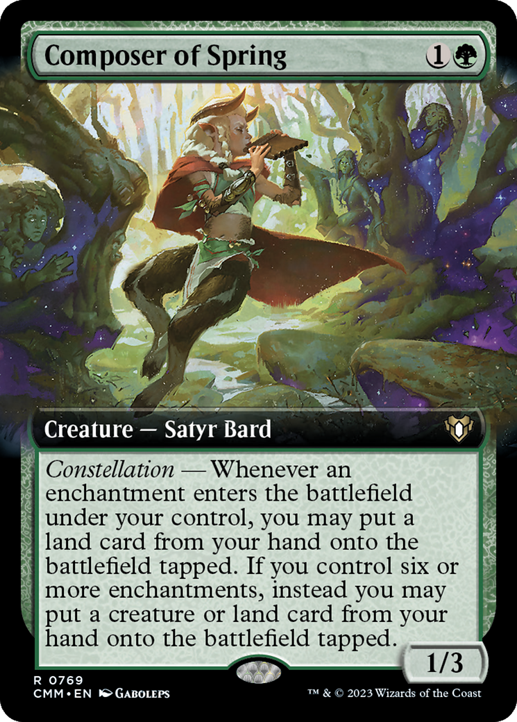 Composer of Spring (Extended Art) [Commander Masters] | Gaming Infinity