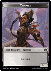 Vampire (0014) // Vampire Demon Double-Sided Token [The Lost Caverns of Ixalan Commander Tokens] | Gaming Infinity