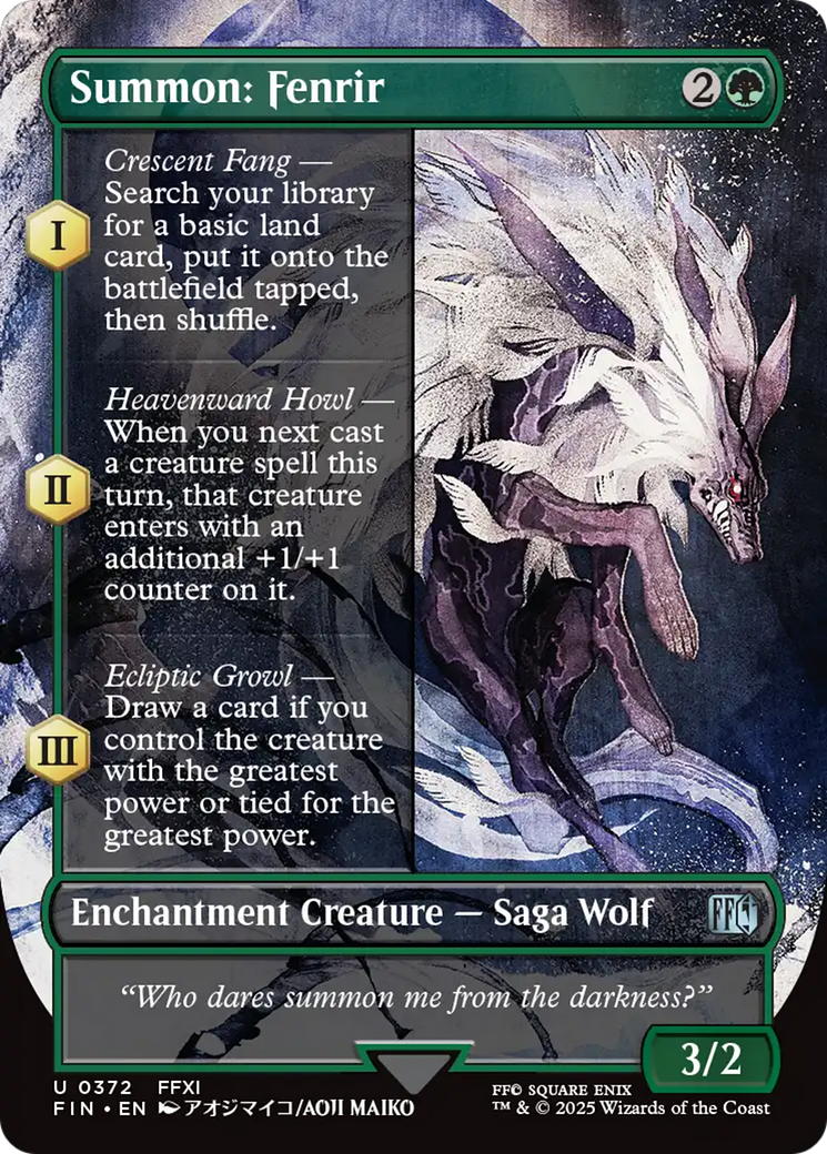 Summon: Fenrir (Borderless) [FINAL FANTASY] | Gaming Infinity