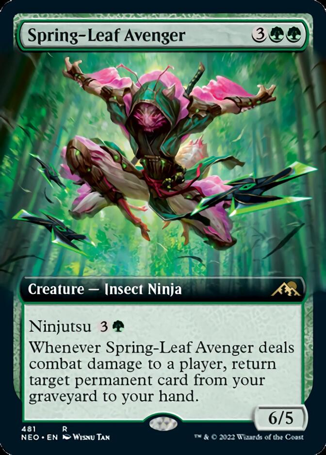 Spring-Leaf Avenger (Extended Art) [Kamigawa: Neon Dynasty] | Gaming Infinity