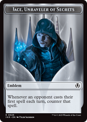 Human Wizard // Emblem - Jace, Unraveler of Secrets Double-Sided Token [Innistrad Remastered Tokens] | Gaming Infinity