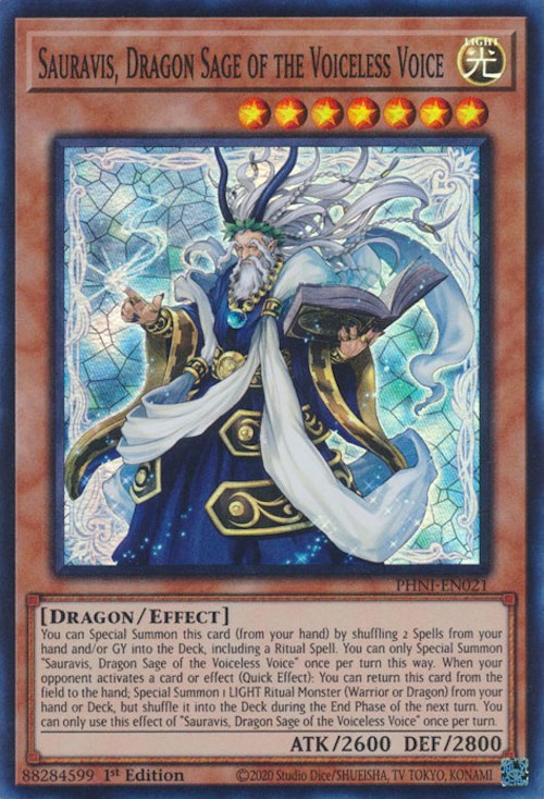 Sauravis, Dragon Sage of the Voiceless Voice [PHNI-EN021] Super Rare | Gaming Infinity