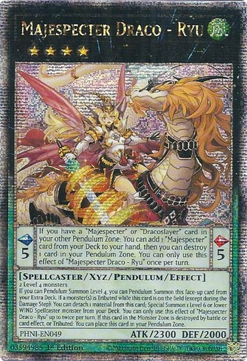 Majespecter Draco - Ryu [PHNI-EN049] Quarter Century Secret Rare | Gaming Infinity