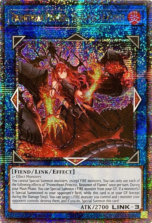 Promethean Princess, Bestower of Flames [PHNI-EN052] Quarter Century Secret Rare | Gaming Infinity