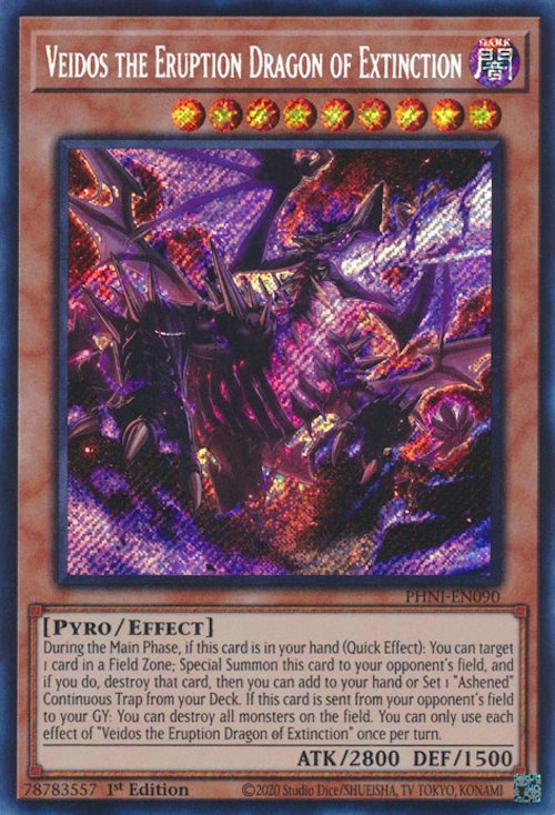 Veidos the Eruption Dragon of Extinction [PHNI-EN090] Secret Rare | Gaming Infinity