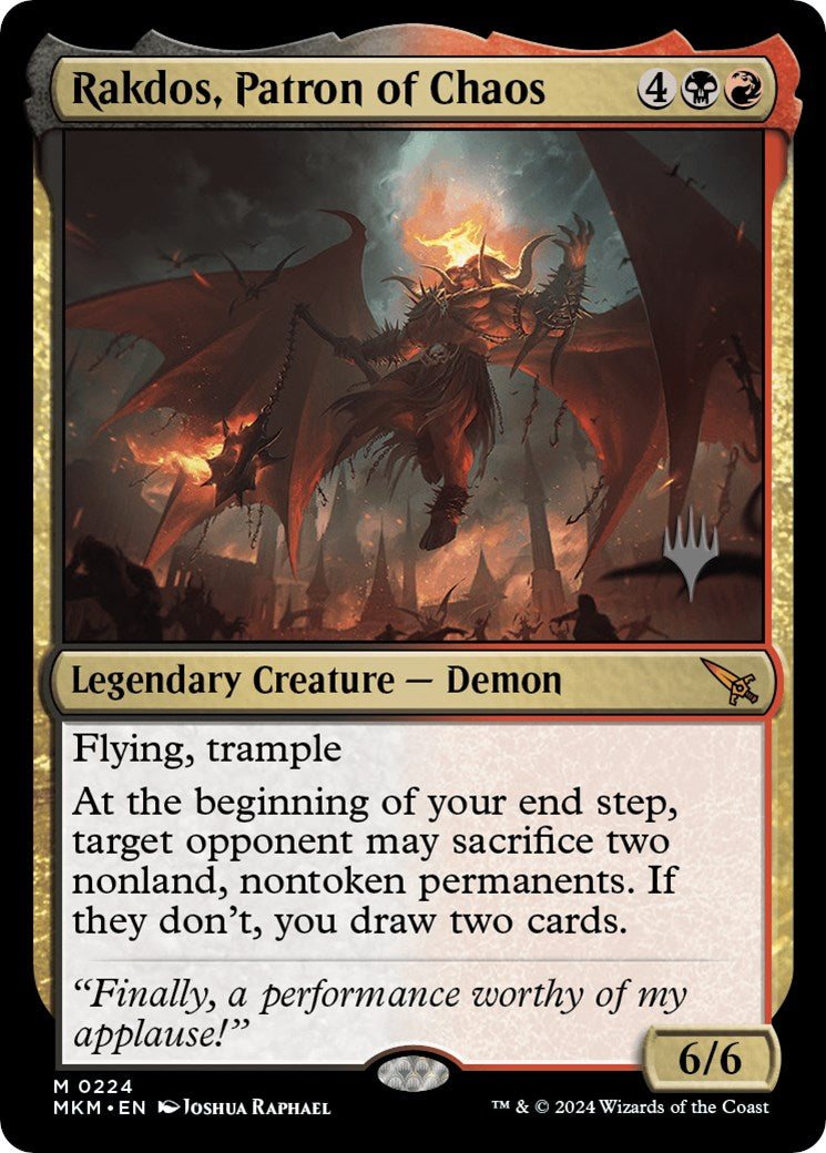 Rakdos, Patron of Chaos (Promo Pack) [Murders at Karlov Manor Promos] | Gaming Infinity