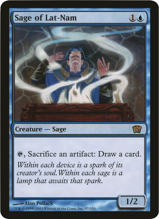 Sage of Lat-Nam (Oversized) [Eighth Edition Box Topper] | Gaming Infinity